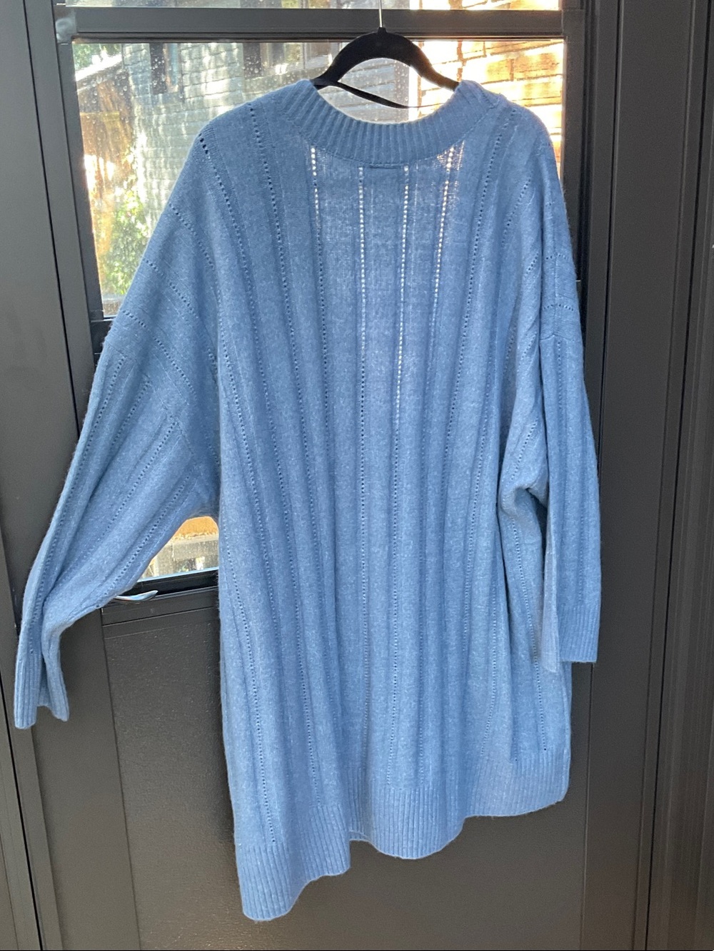 torrid Light Blue Ribbed Button-Front Cardigan - Picture 6 of 7